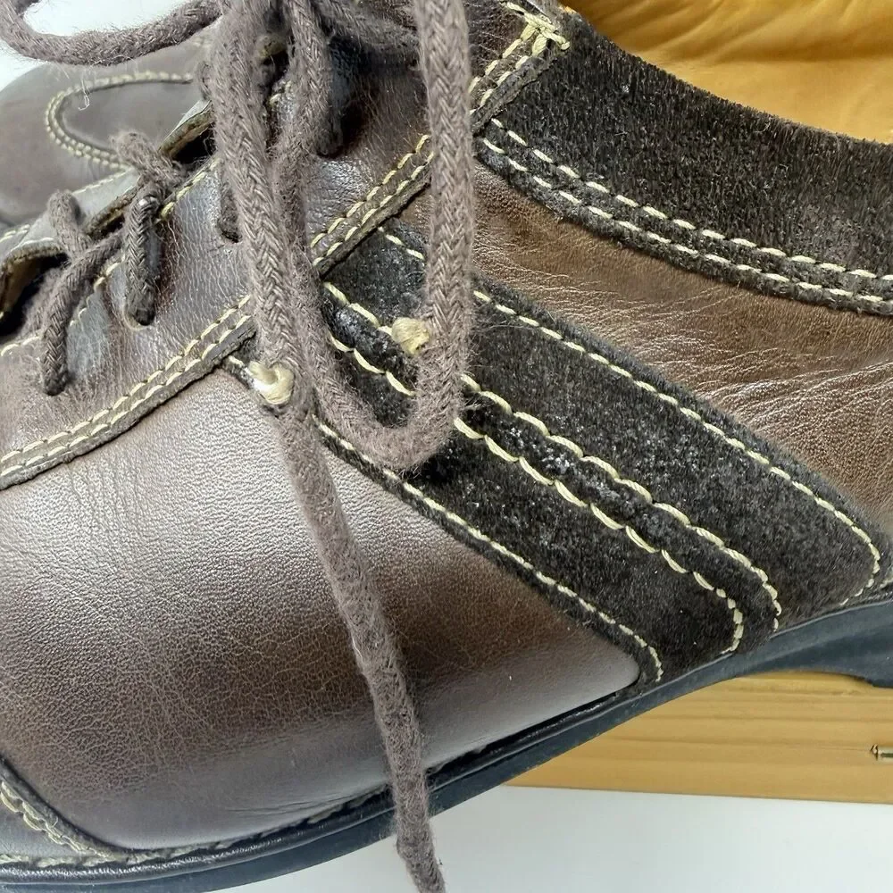 Johnston & Murphy Oxford Shoes Mens 9M Brown Leather Suede Lace Up 20-7472 ***